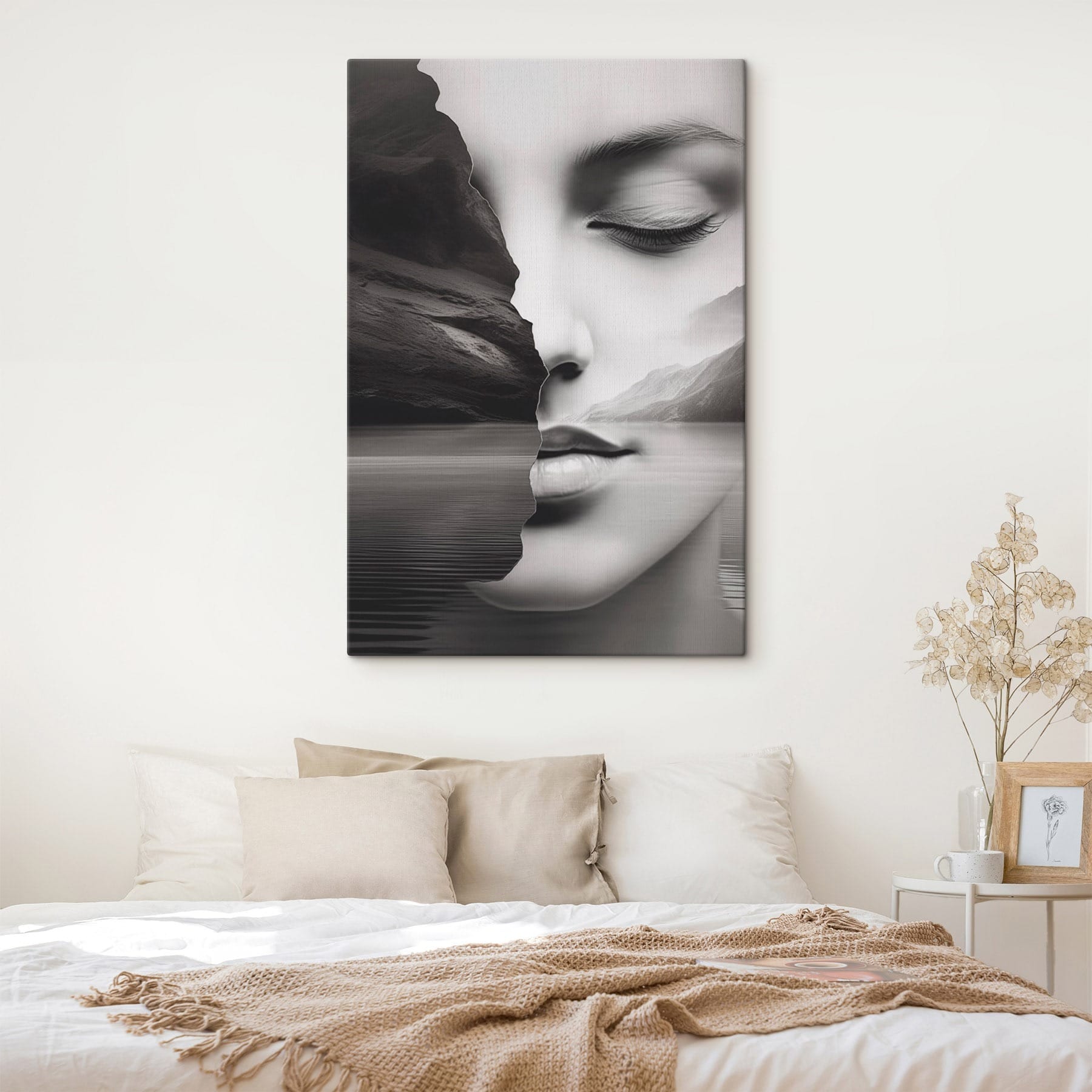 Woman's face and half of a face