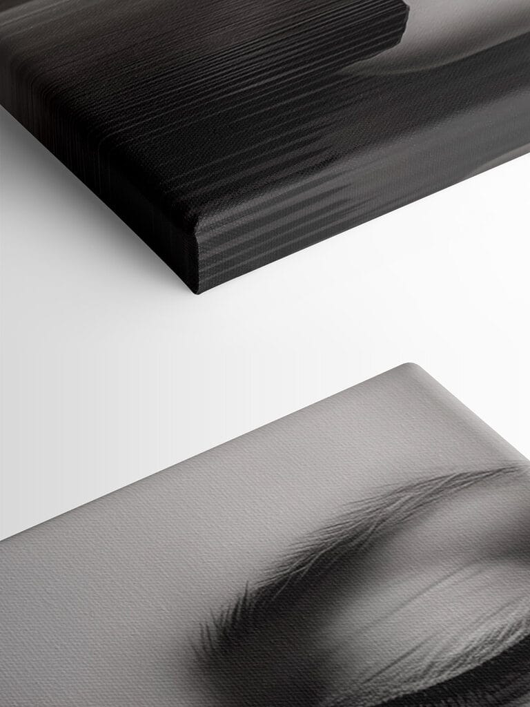 Woman's face and half of a face