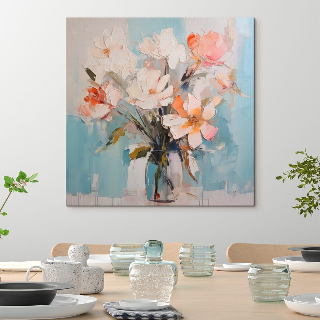 Painting of flowers in a vase