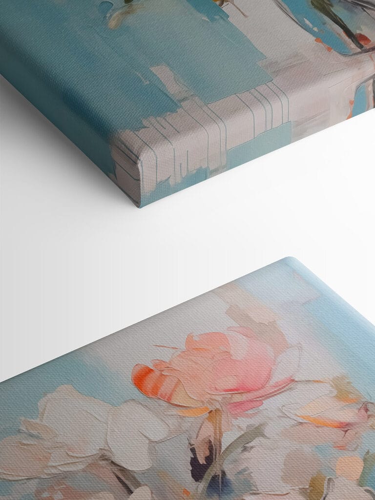 Painting of flowers in a vase