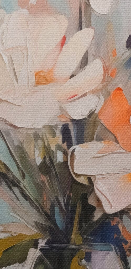 Painting of flowers in a vase