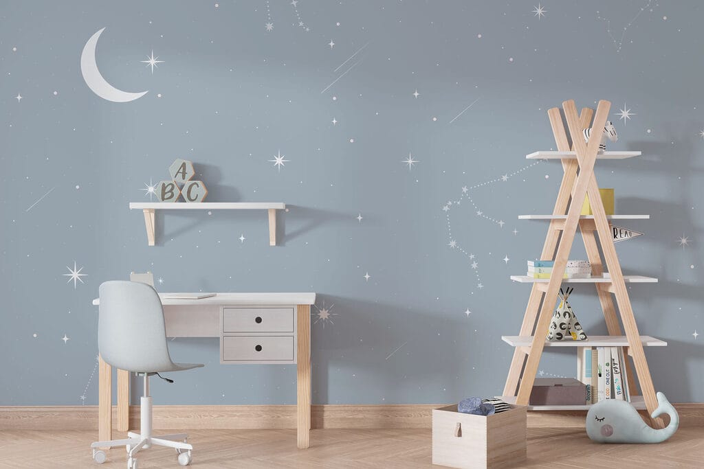 Moon and stars in the sky Moon and stars in the sky