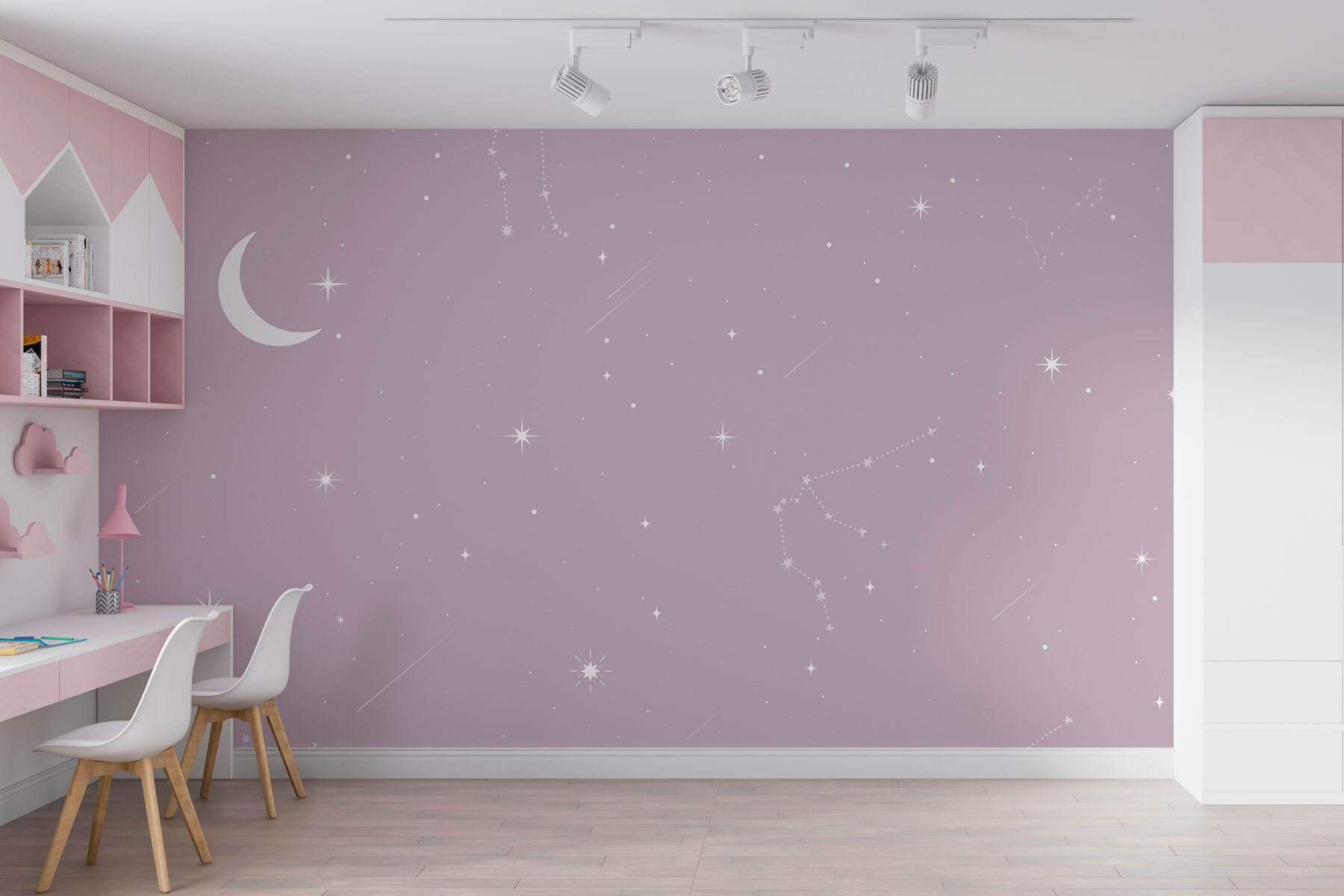 Moon and stars in the sky Moon and stars in the sky