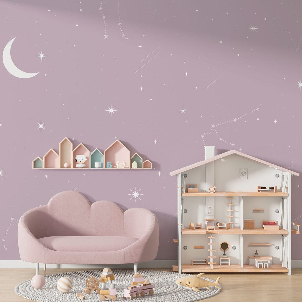 Moon and stars in the sky Moon and stars in the sky