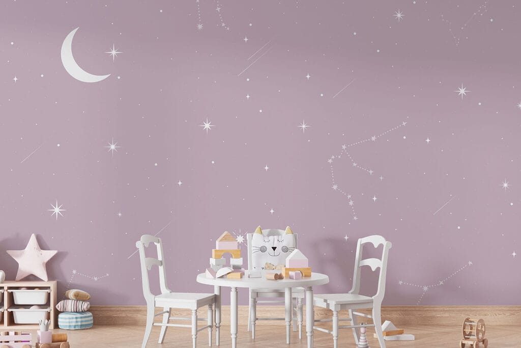 Moon and stars in the sky Moon and stars in the sky