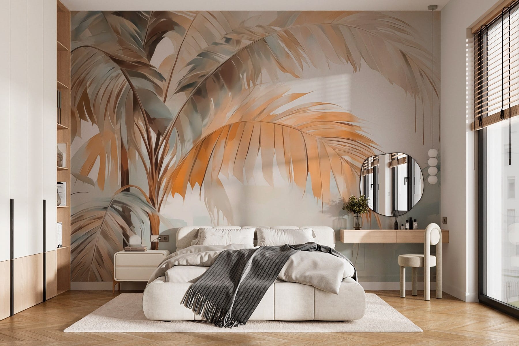 Palm trees in the fog