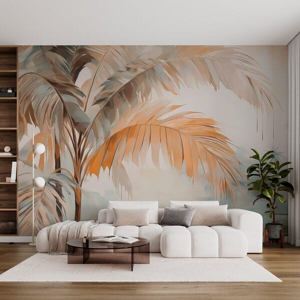 Palm trees in the fog