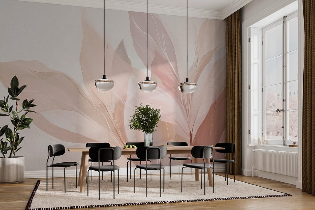 Dreamy pastel leaf compositions