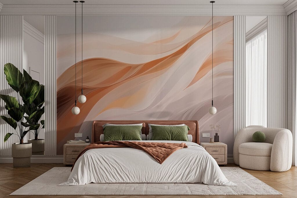 Soft waves of warm colors flowing Soft waves of warm colors flowing