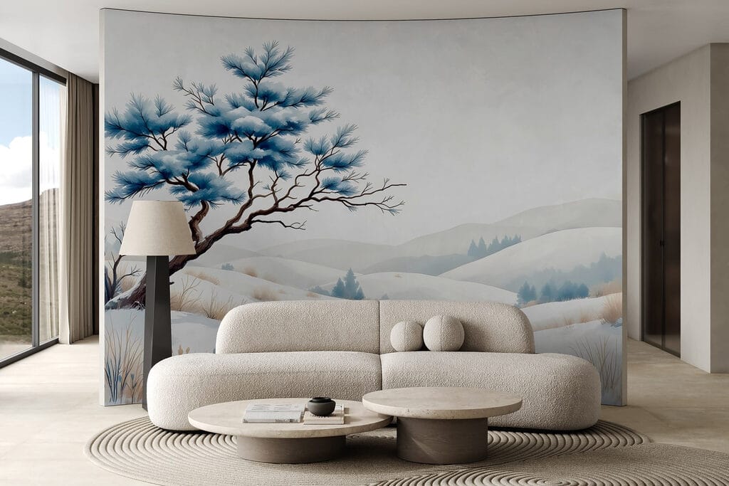 Tree in a snowy landscape