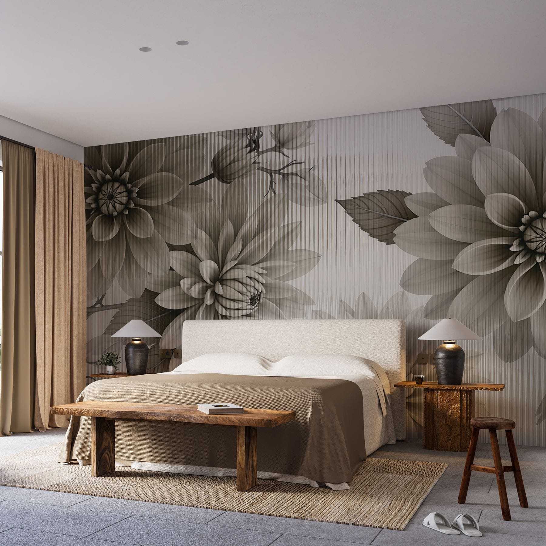 Elegant floral design in muted tones Elegant floral design in muted tones