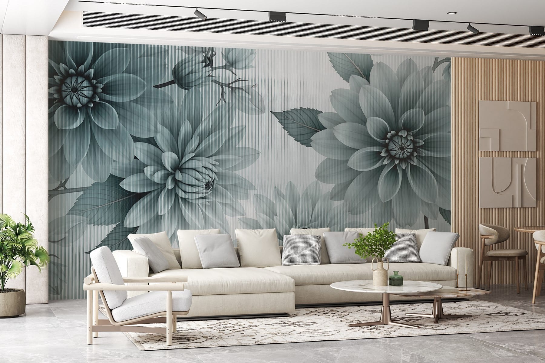 Delicate blooms in muted tones