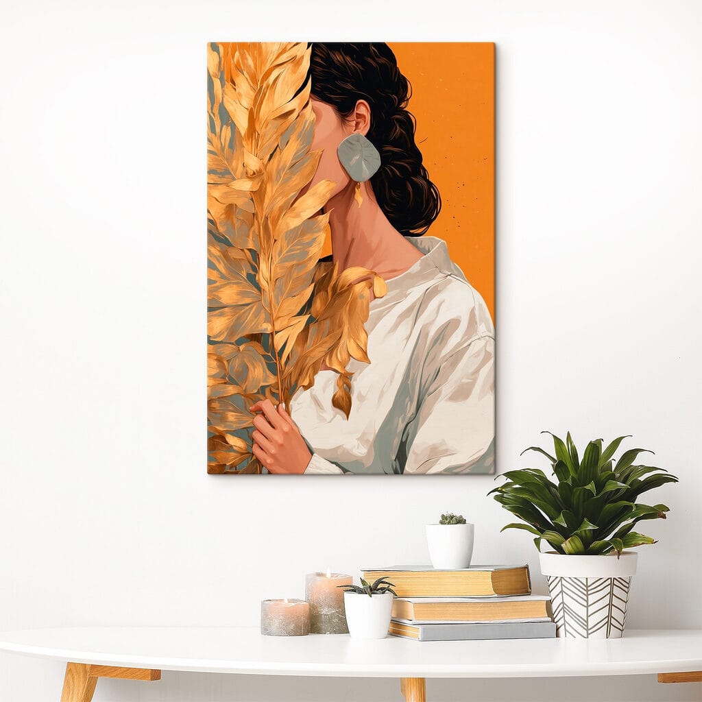 Radiant foliage embraces a hidden face