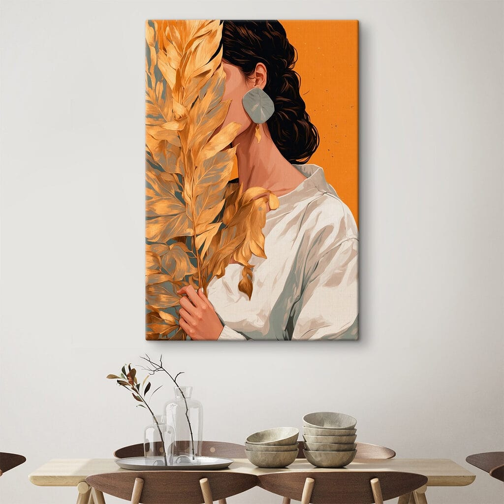 Radiant foliage embraces a hidden face