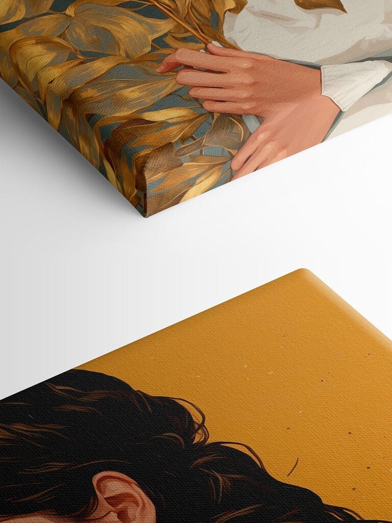 Radiant foliage embraces a hidden face