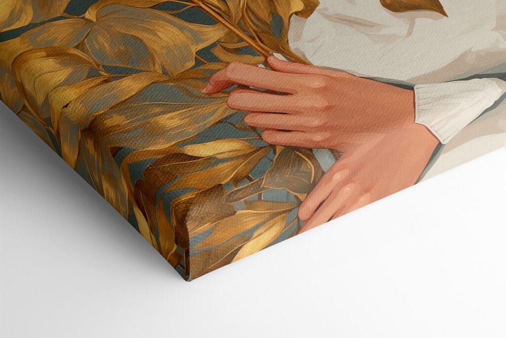 Radiant foliage embraces a hidden face