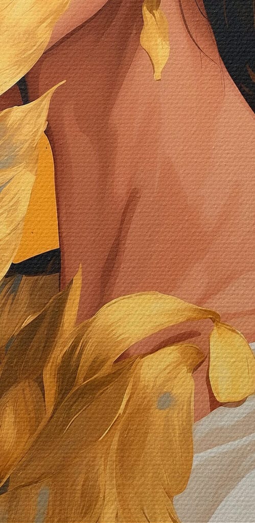 Radiant foliage embraces a hidden face