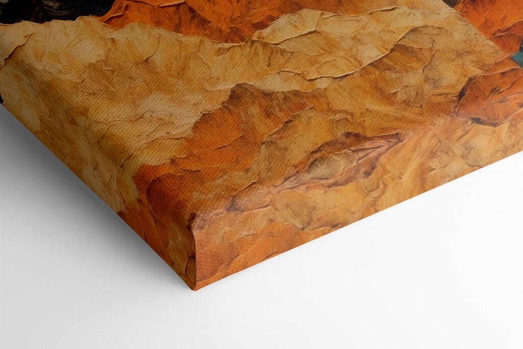 Painting of a tree and mountains Painting of a tree and mountains