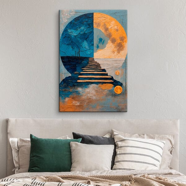 Canvas prints Painting of a stairway to the moon Canvas prints Painting of a stairway to the moon