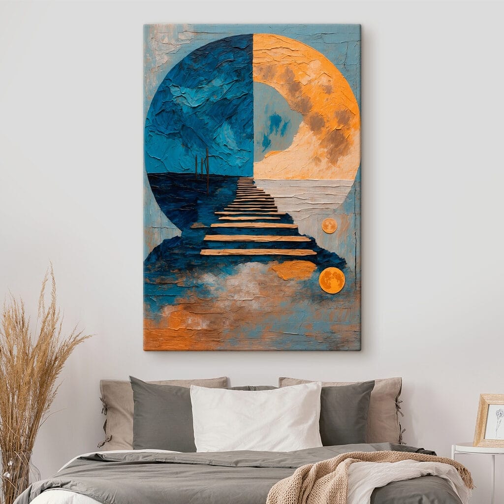 Painting of a stairway to the moon Painting of a stairway to the moon