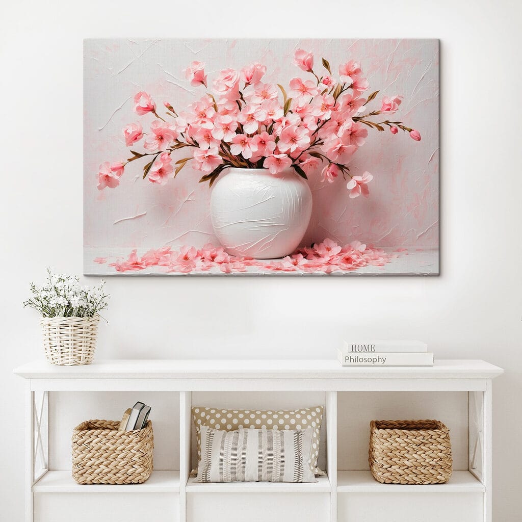 Vase with pink flowers Vase with pink flowers