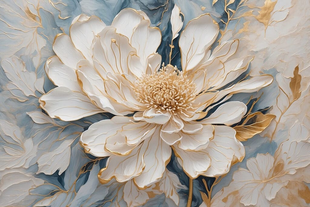 Painting of a white flower