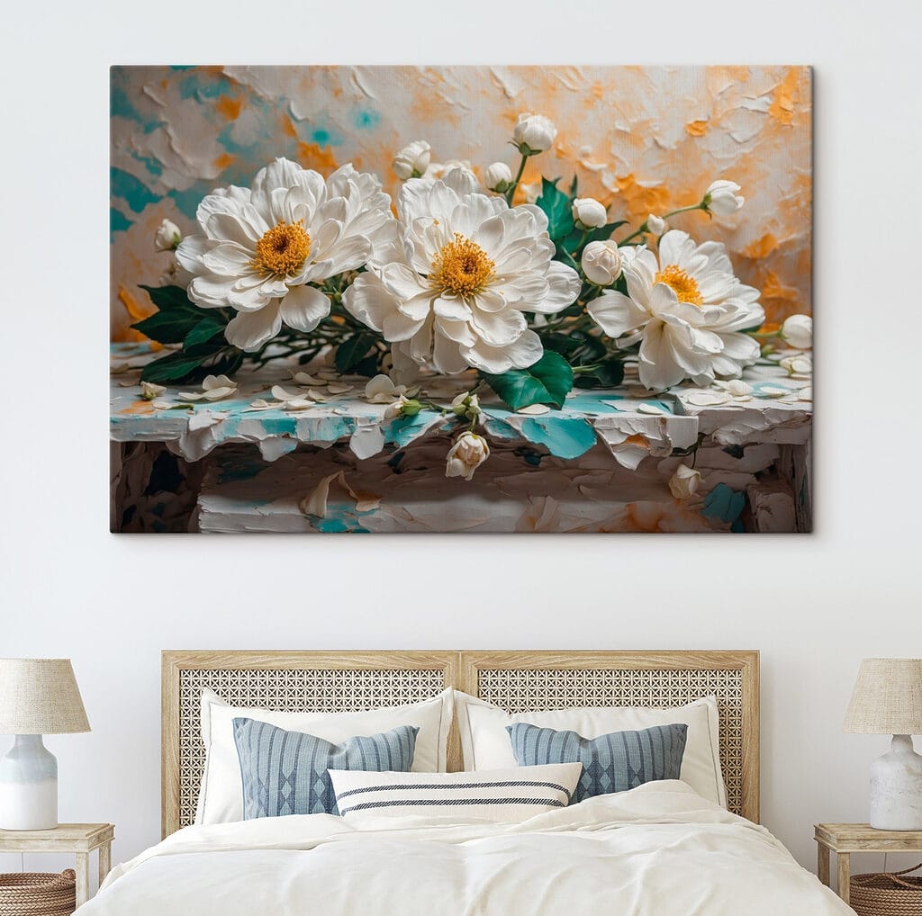 Group of white flowers Group of white flowers