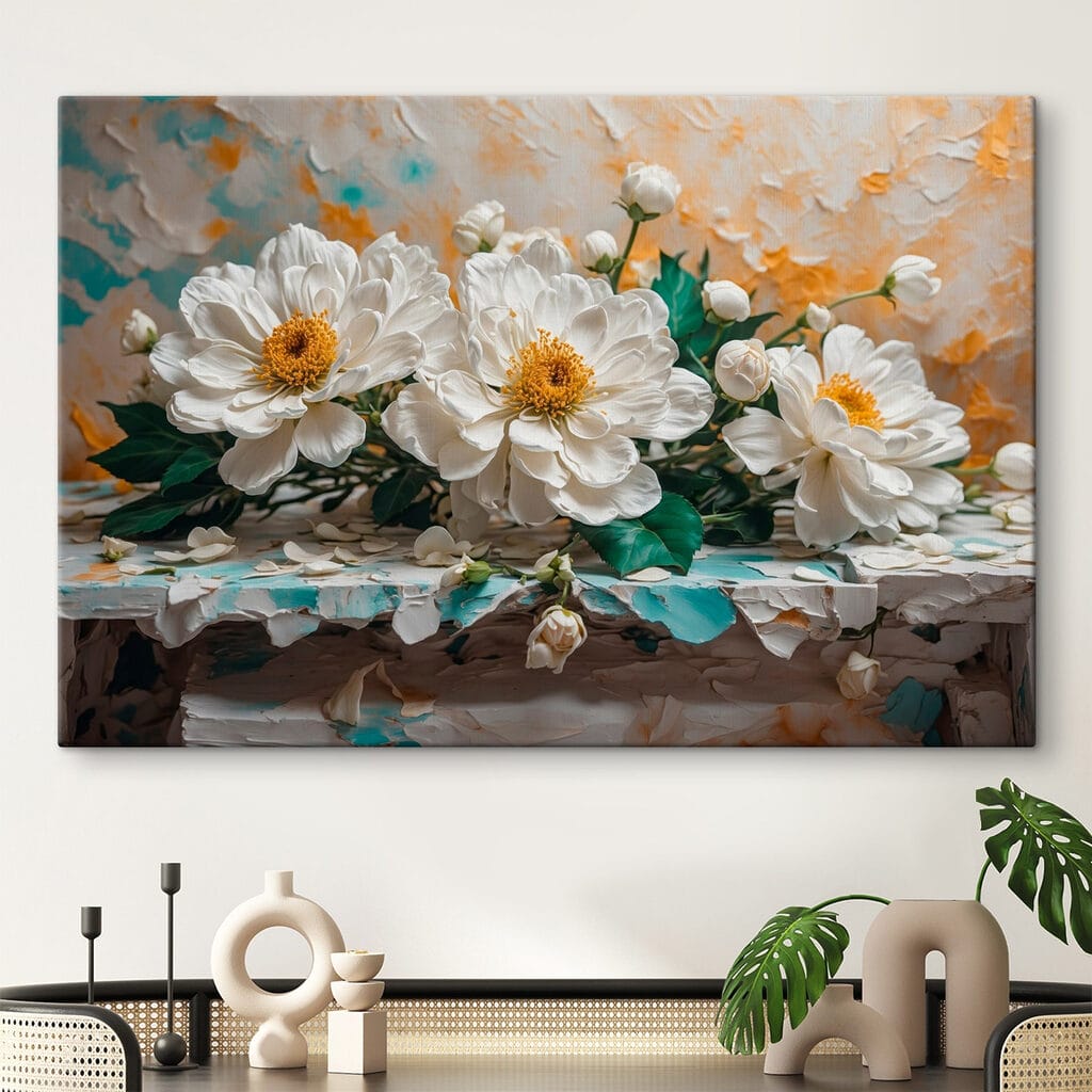 Group of white flowers Group of white flowers