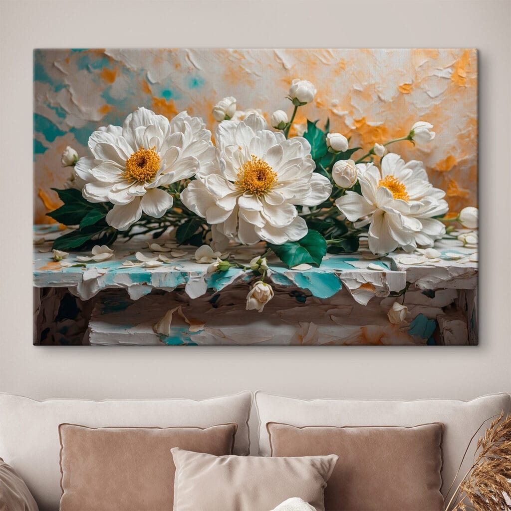 Group of white flowers Group of white flowers