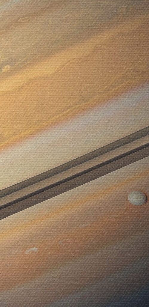 Planet with rings around it