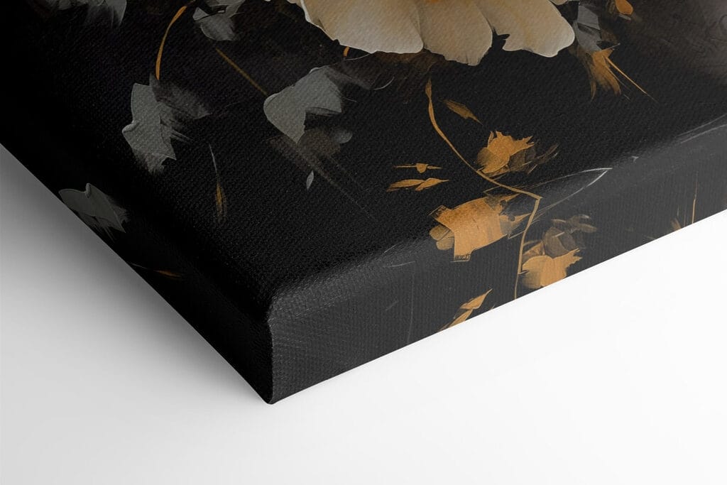 Painting of white flowers in a vase Painting of white flowers in a vase