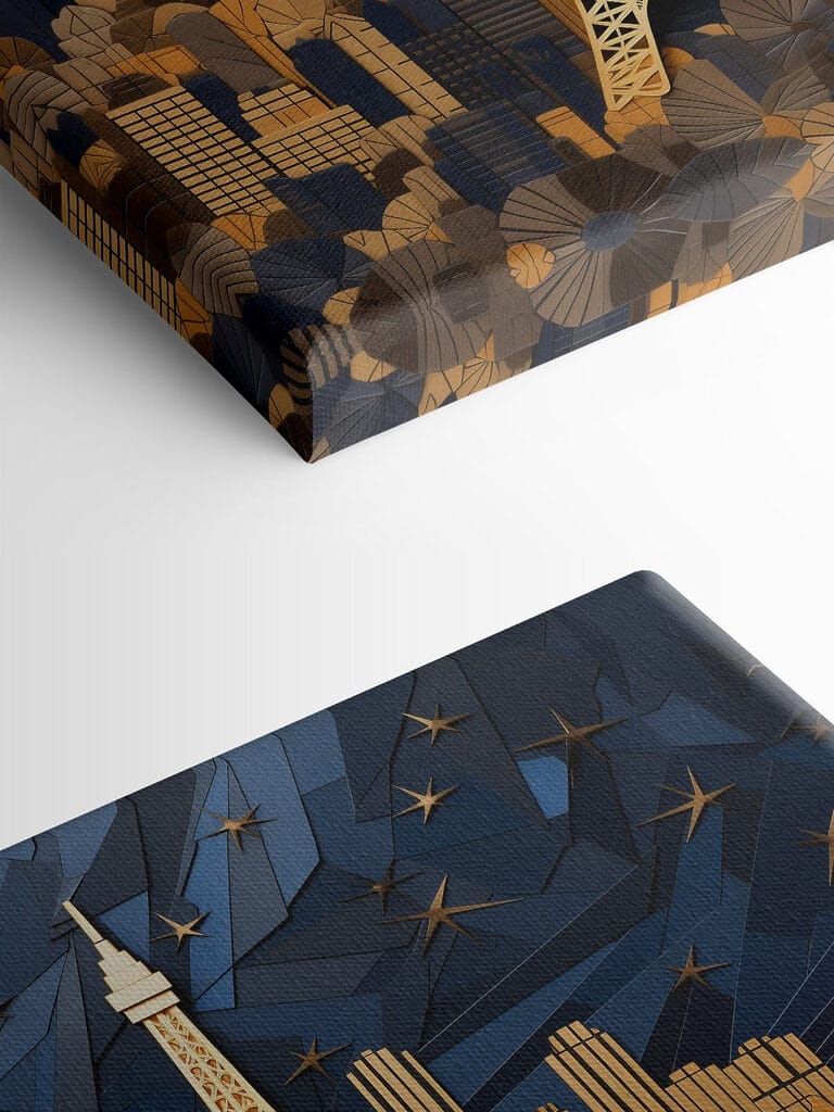 Eiffel Tower amidst a cityscape Eiffel Tower amidst a cityscape