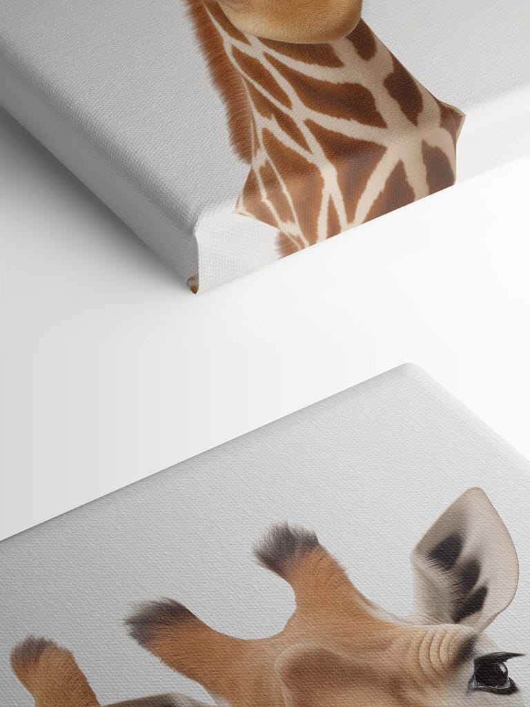 Two giraffes looking at the camera