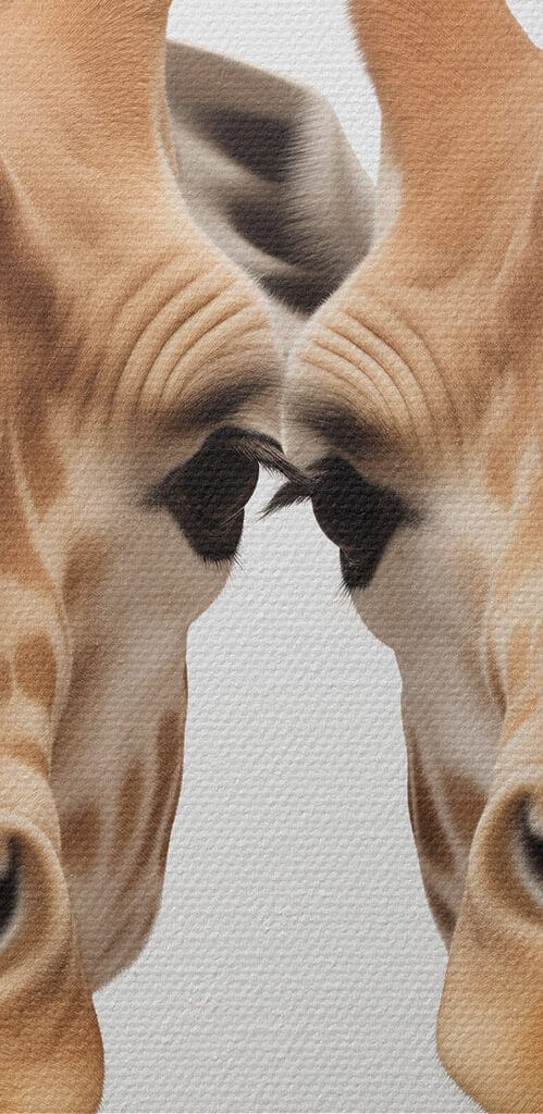 Two giraffes looking at the camera