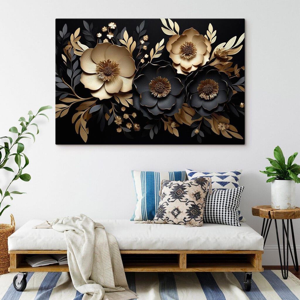 Elegant floral arrangement on dark background Elegant floral arrangement on dark background