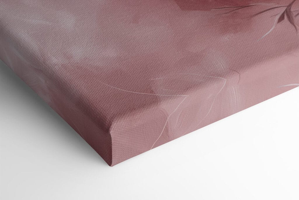 Painting of flowers on a pink background Painting of flowers on a pink background