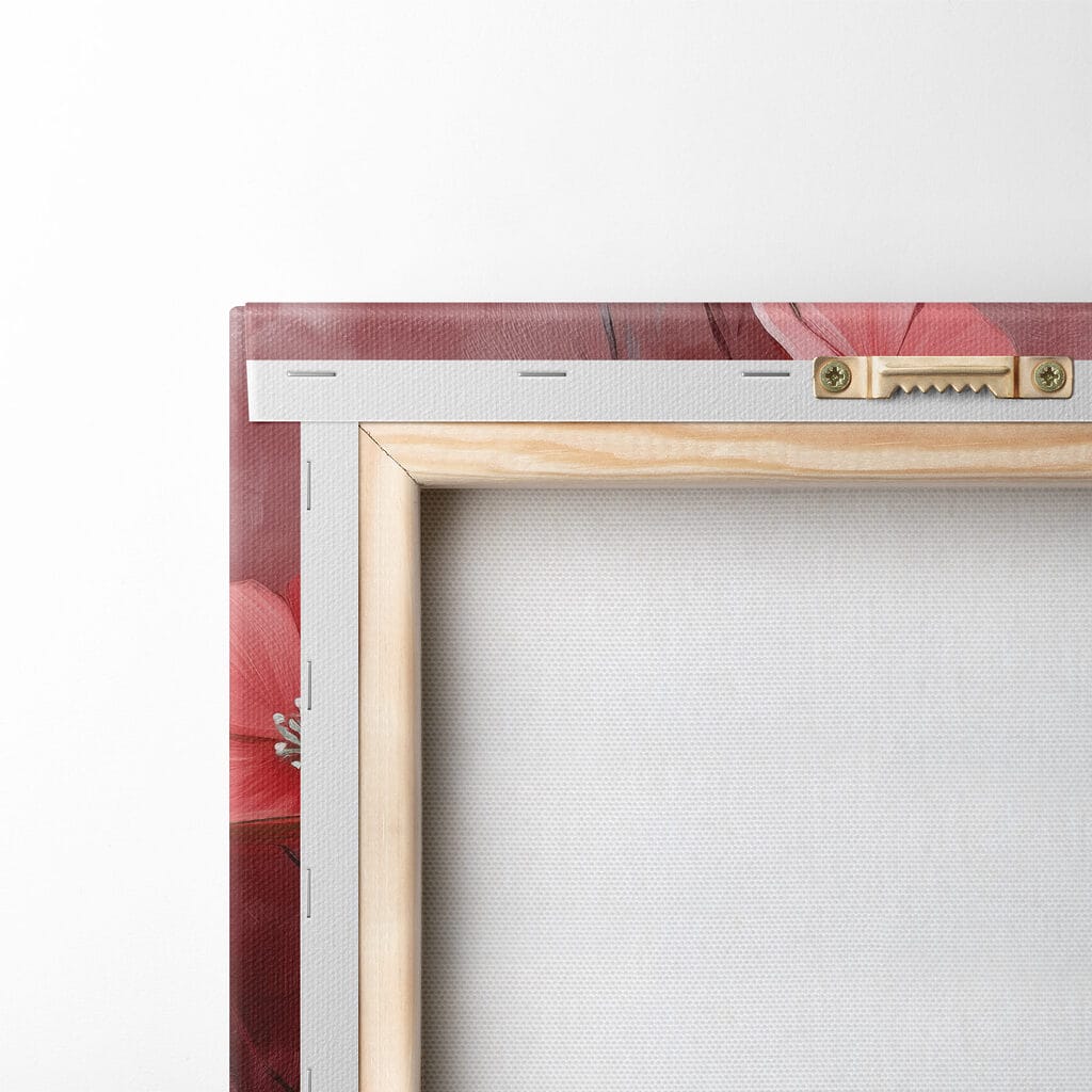 Painting of flowers on a pink background Painting of flowers on a pink background