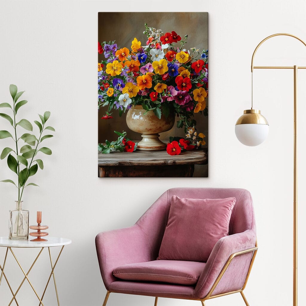 Vase with colorful flowers Vase with colorful flowers