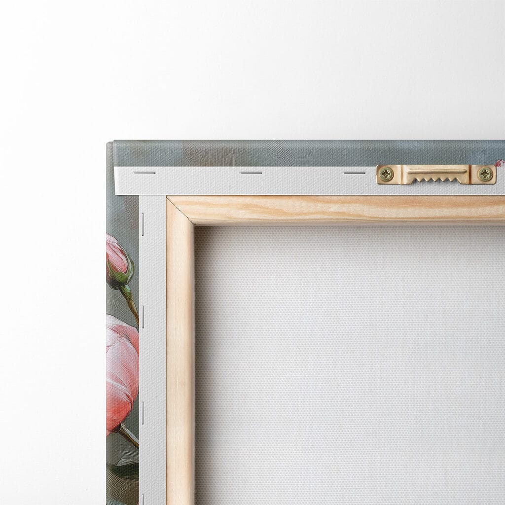 Painting of pink flowers in a vase Painting of pink flowers in a vase