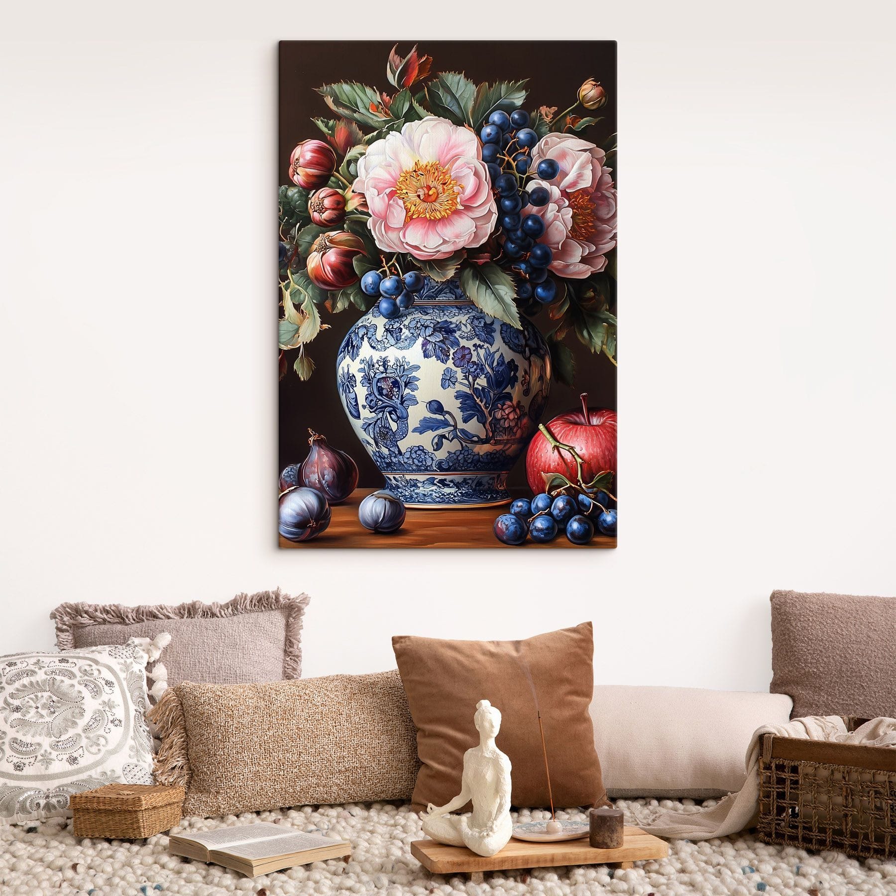 Painting of flowers in a vase