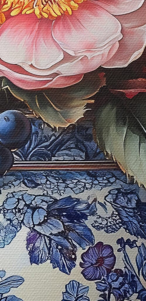 Painting of flowers in a vase