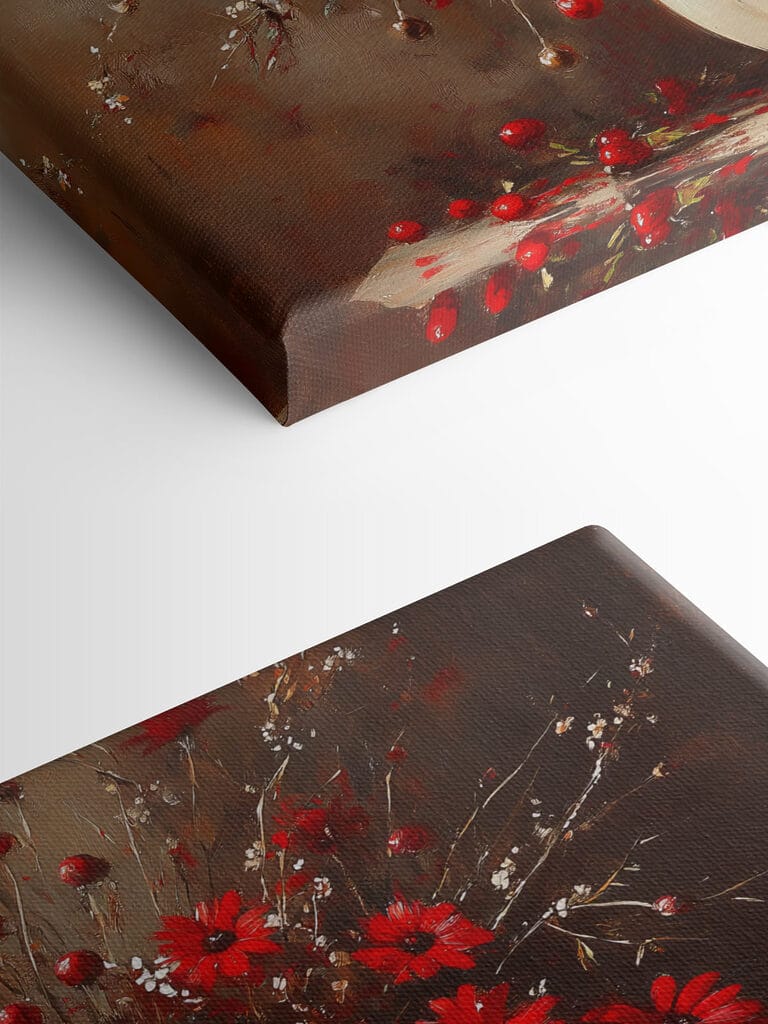 Vase with red flowers