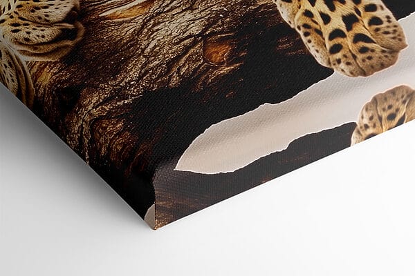 Leopard ležiaci na konári stromu Leopard ležiaci na konári stromu