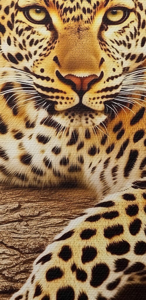 Leopard lying on a tree branch