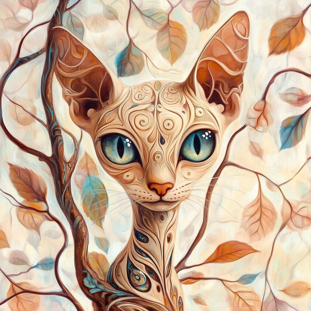 Cat with a tattoo on it