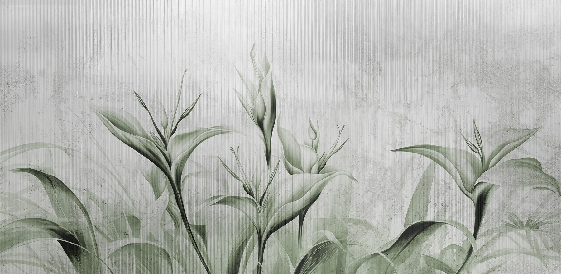 Elegant green foliage against soft background Elegant green foliage against soft background