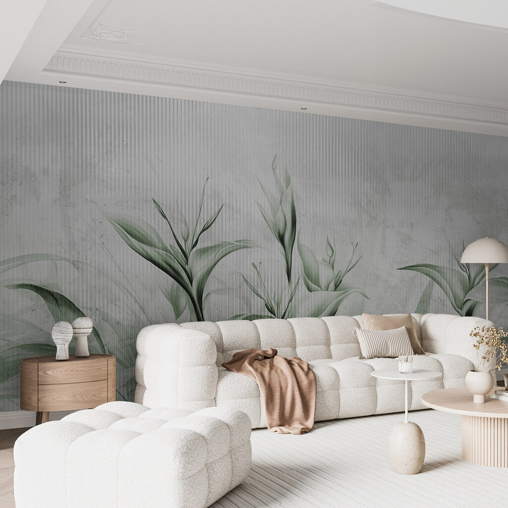 Elegant green foliage against soft background Elegant green foliage against soft background