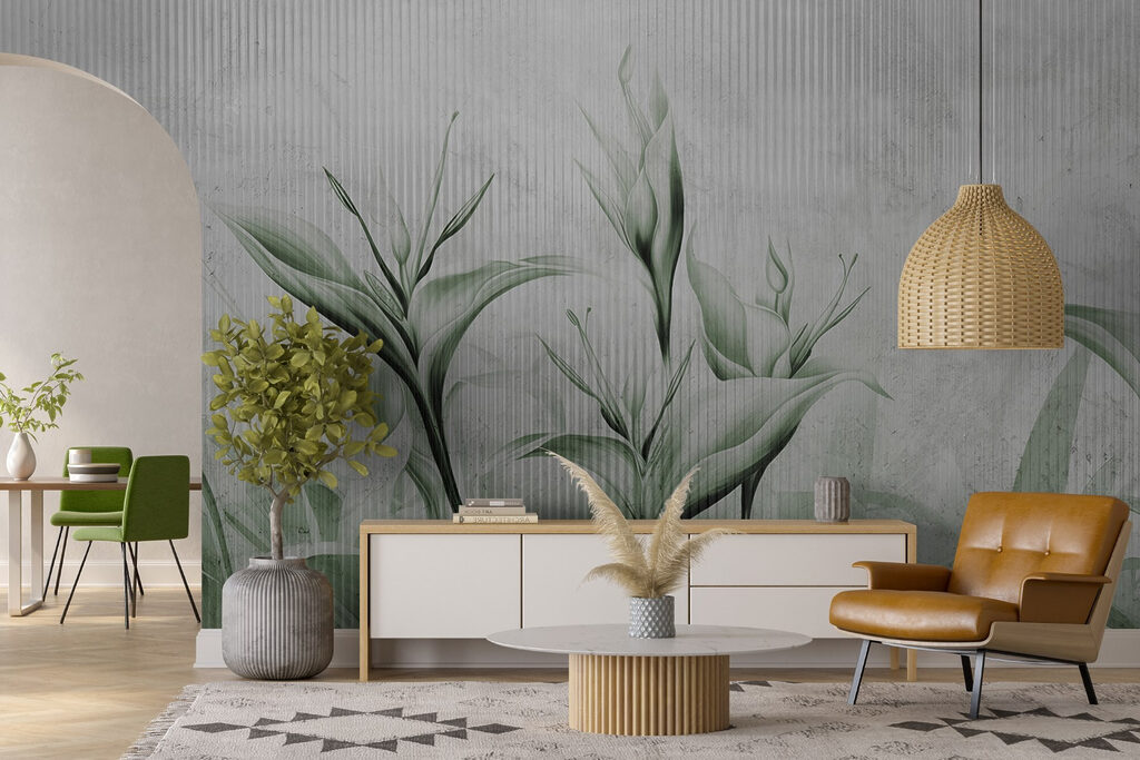 Elegant green foliage against soft background Elegant green foliage against soft background