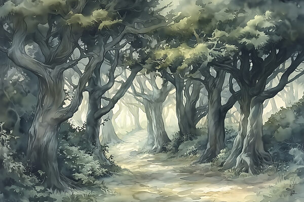 Path through a forest Path through a forest