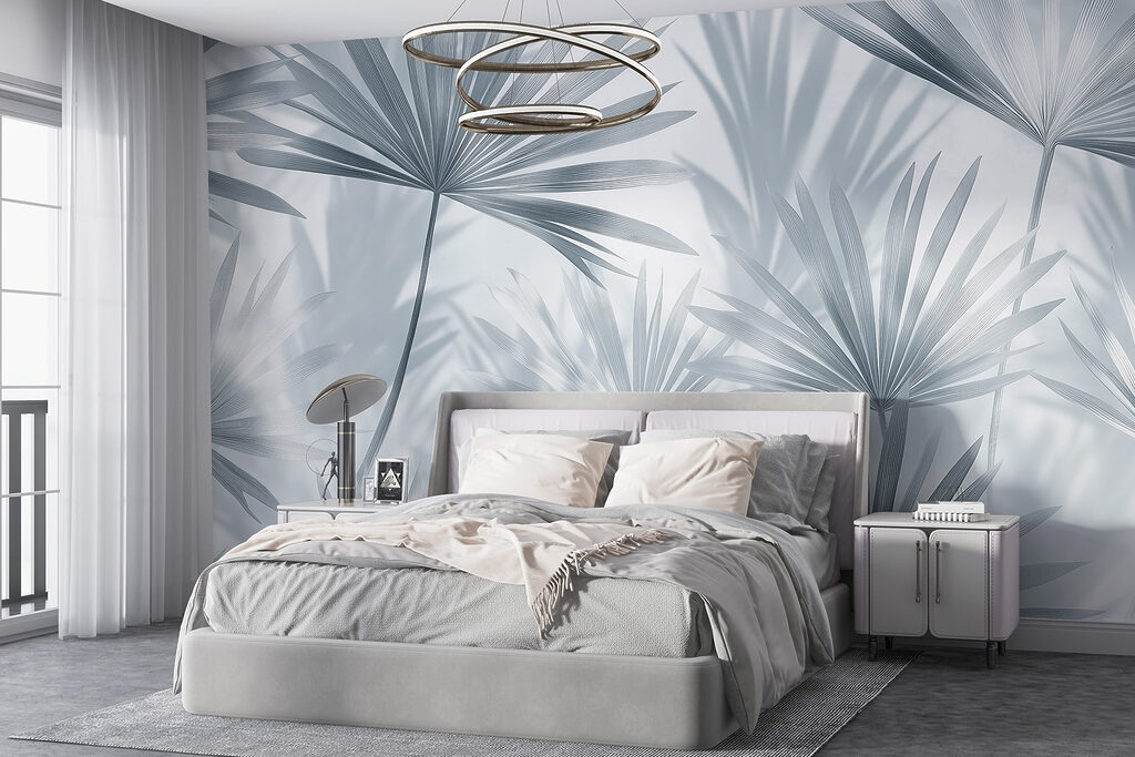 Soft shadows of delicate palm leaves Soft shadows of delicate palm leaves